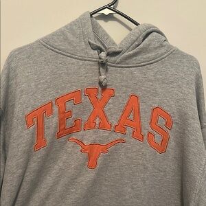Gray Texas Hoodie with Orange Logo